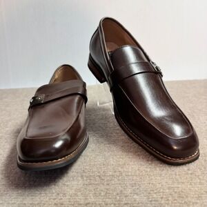 Bruno Marc Charter-2 Loafers Mens 7.5 Brown Slip On Dress Shoes Classic Formal